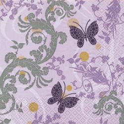 Butterflies + ornament lilac